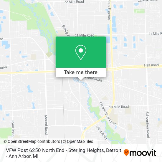 VFW Post 6250 North End - Sterling Heights map