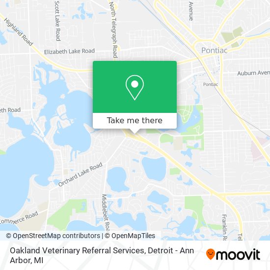 Oakland Veterinary Referral Services map