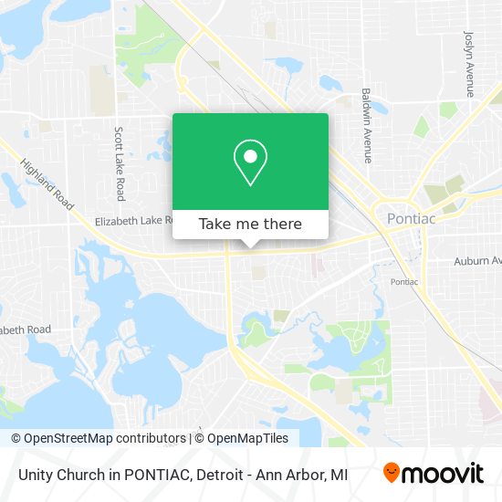 Unity Church in PONTIAC map