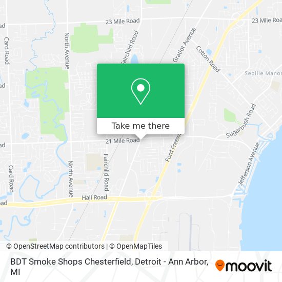 BDT Smoke Shops Chesterfield map