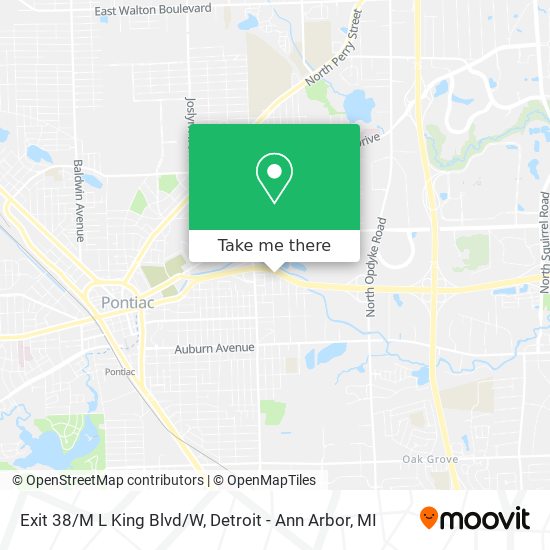 Exit 38/M L King Blvd/W map