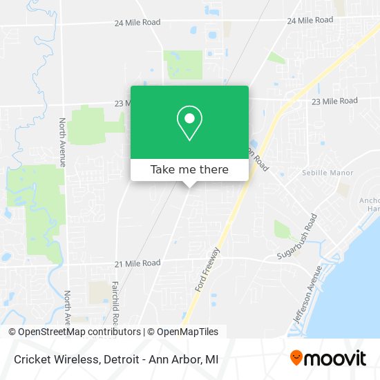 Mapa de Cricket Wireless