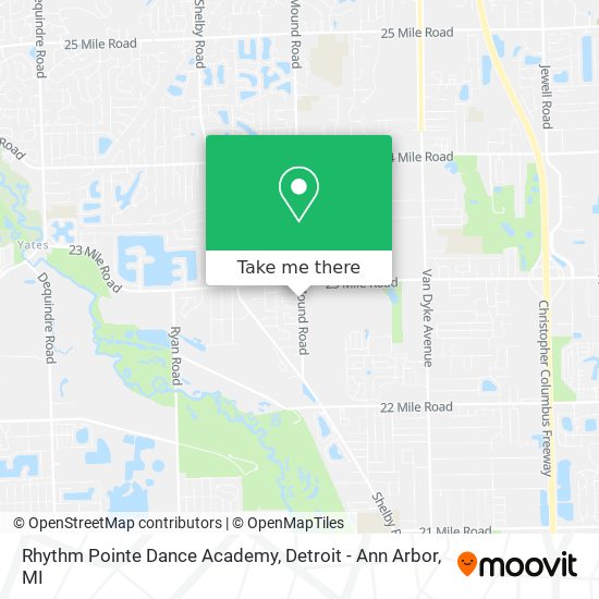 Mapa de Rhythm Pointe Dance Academy
