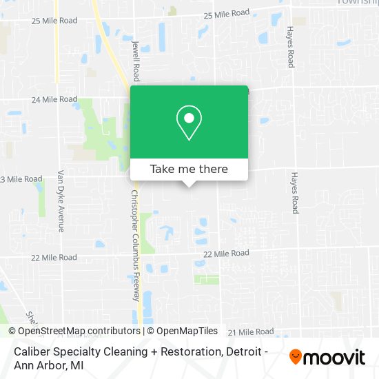 Caliber Specialty Cleaning + Restoration map