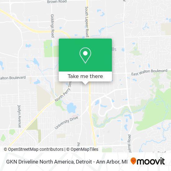 Mapa de GKN Driveline North America