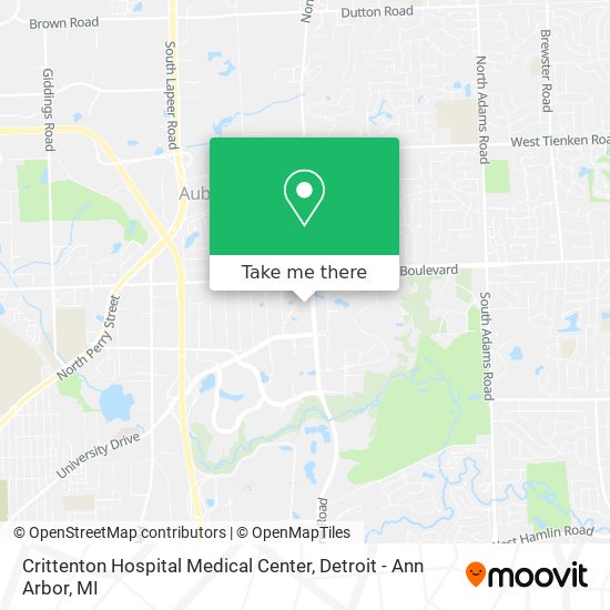 Crittenton Hospital Medical Center map