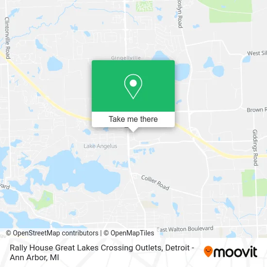 Rally House Great Lakes Crossing Outlets map