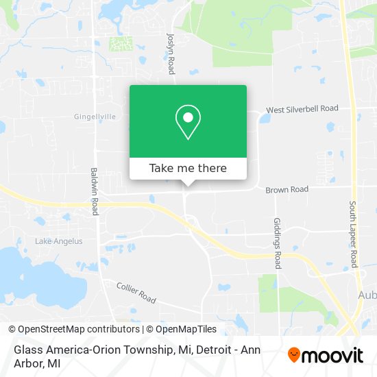 Glass America-Orion Township, Mi map