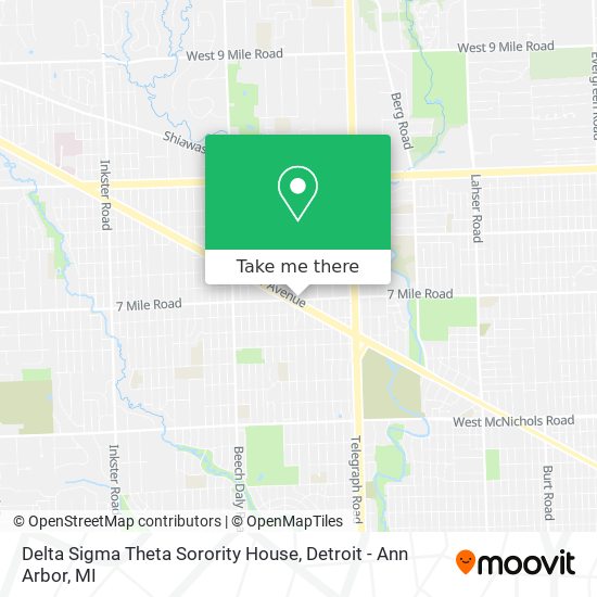 Delta Sigma Theta Sorority House map