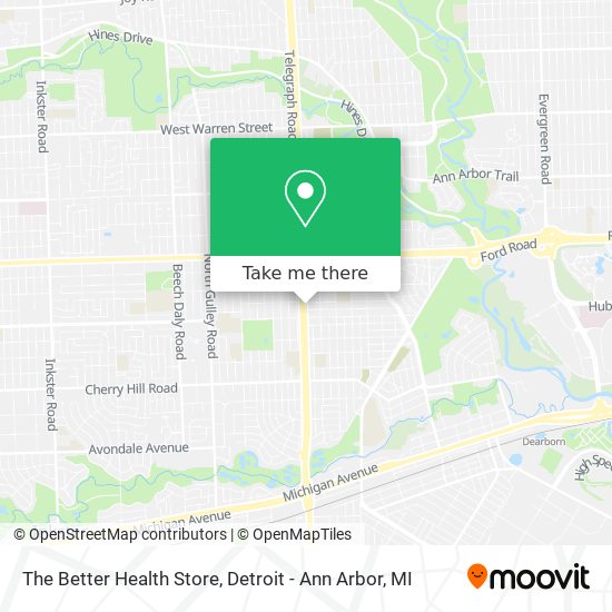 The Better Health Store map
