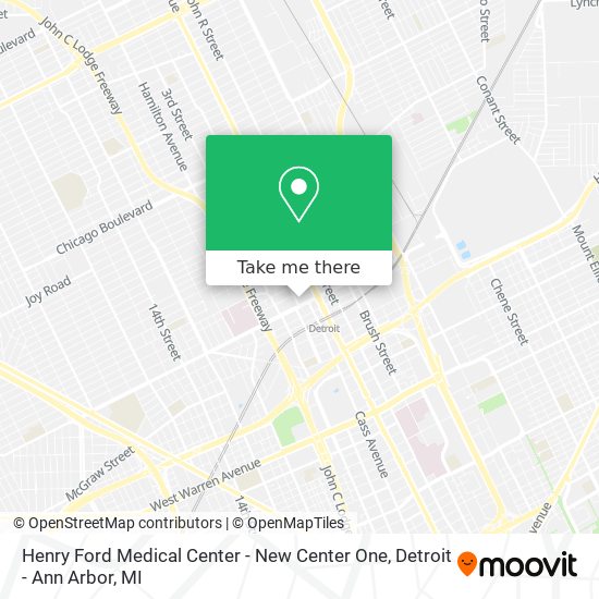 Mapa de Henry Ford Medical Center - New Center One