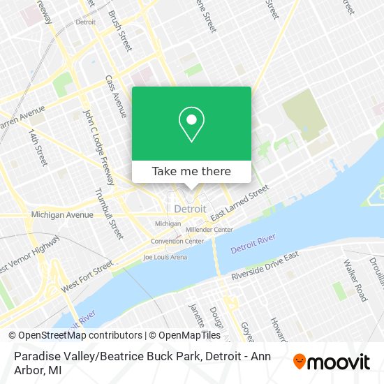 How to get to Paradise Valley Beatrice Buck Park in Detroit by Bus