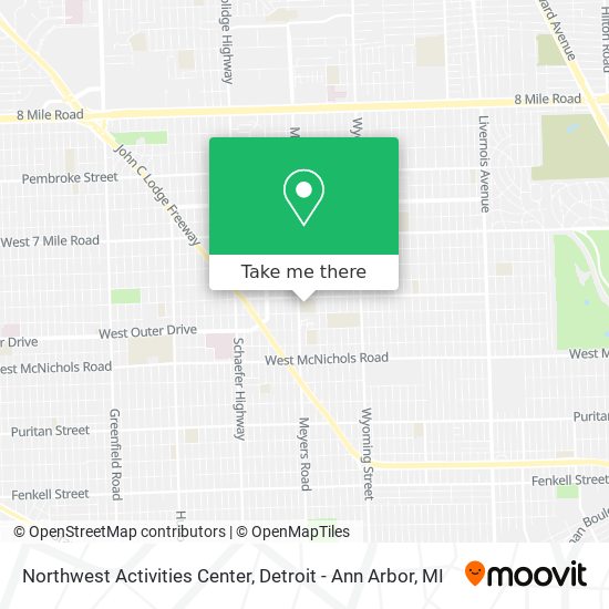 Northwest Activities Center map
