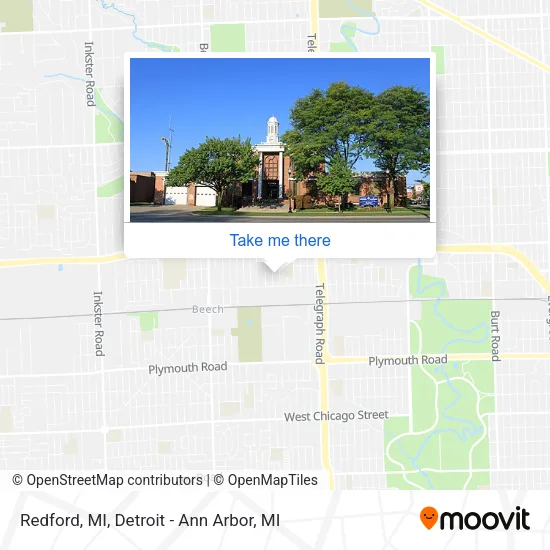 Redford, MI map
