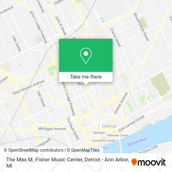 The Max M. Fisher Music Center map