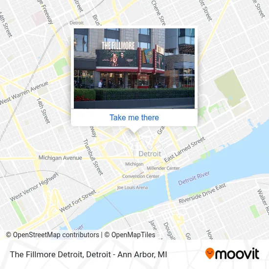 The Fillmore Detroit map