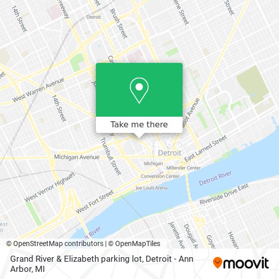 Mapa de Grand River & Elizabeth parking lot
