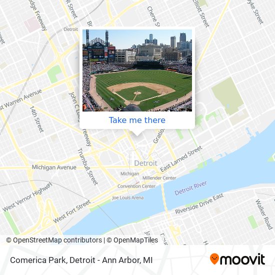 Mapa de Comerica Park