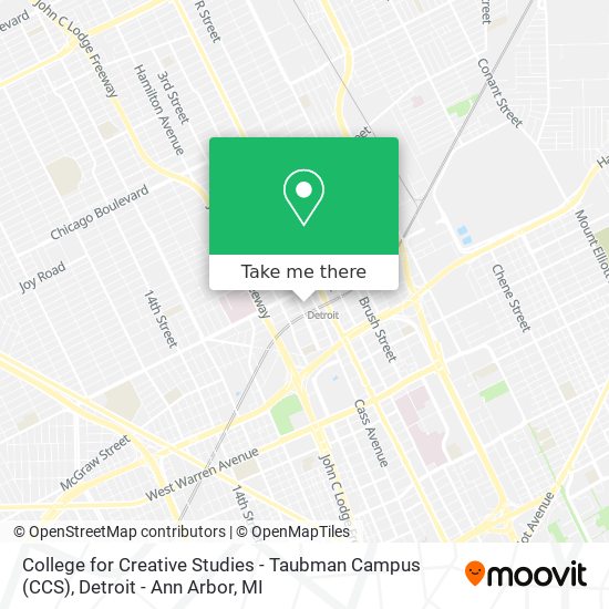 College for Creative Studies - Taubman Campus (CCS) map