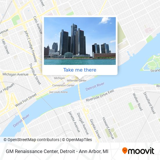 GM Renaissance Center map