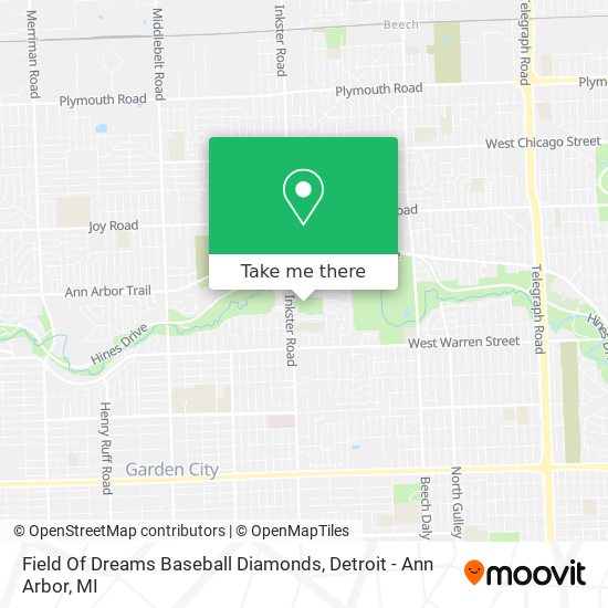 Mapa de Field Of Dreams Baseball Diamonds