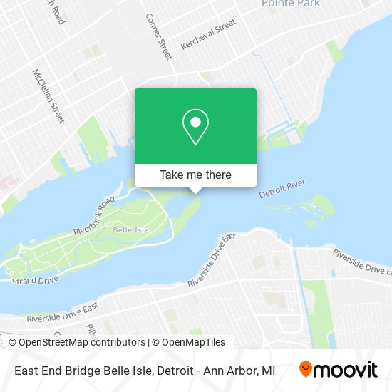 East End Bridge Belle Isle map
