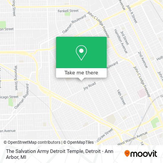 The Salvation Army Detroit Temple map