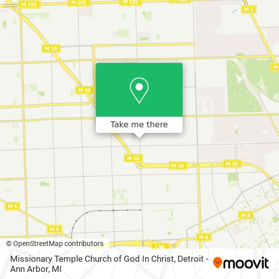 Missionary Temple Church of God In Christ map