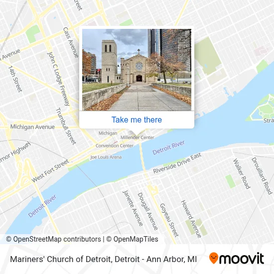 Mariners' Church of Detroit map