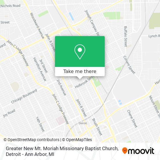 Mapa de Greater New Mt. Moriah Missionary Baptist Church