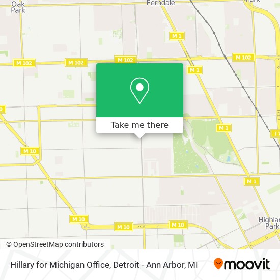 Hillary for Michigan Office map