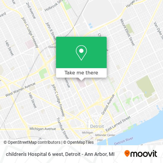 Mapa de children's Hospital 6 west