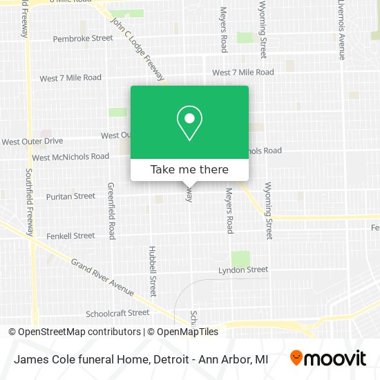 Mapa de James Cole funeral Home