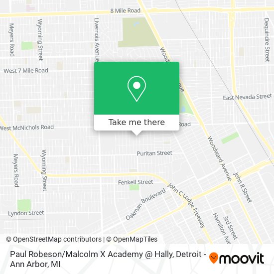 Mapa de Paul Robeson / Malcolm X Academy @ Hally