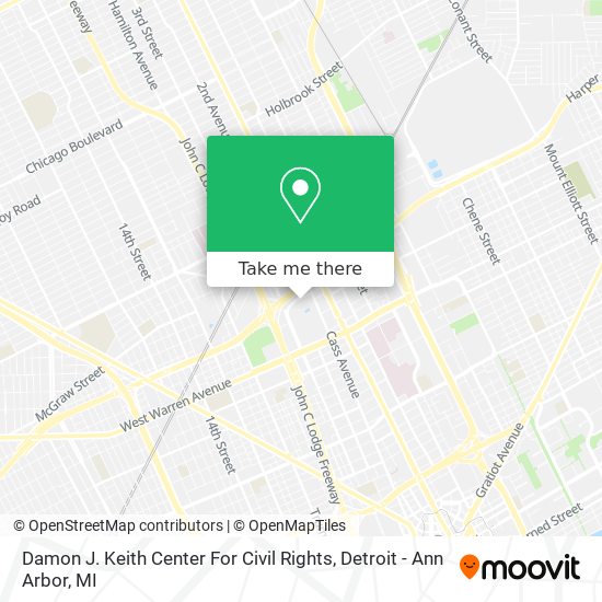 Damon J. Keith Center For Civil Rights map