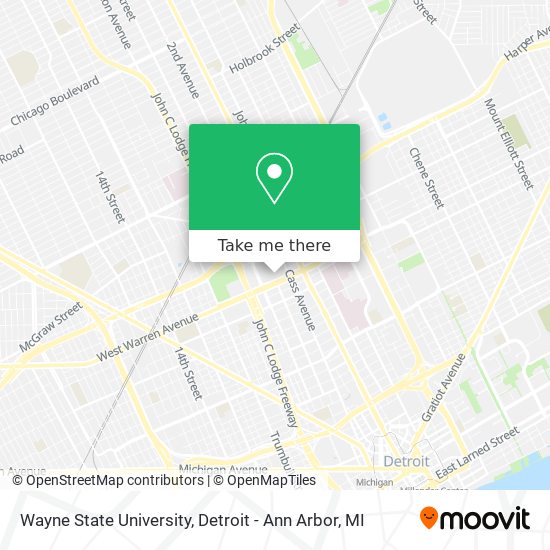 Wayne State University map