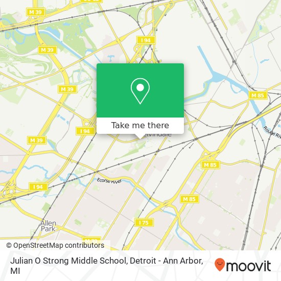 Mapa de Julian O Strong Middle School