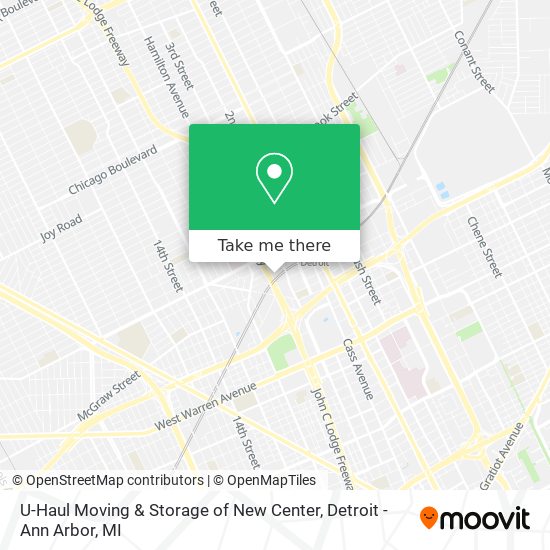 Mapa de U-Haul Moving & Storage of New Center