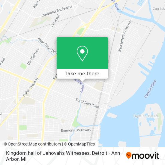 Mapa de Kingdom hall of Jehovah's Witnesses