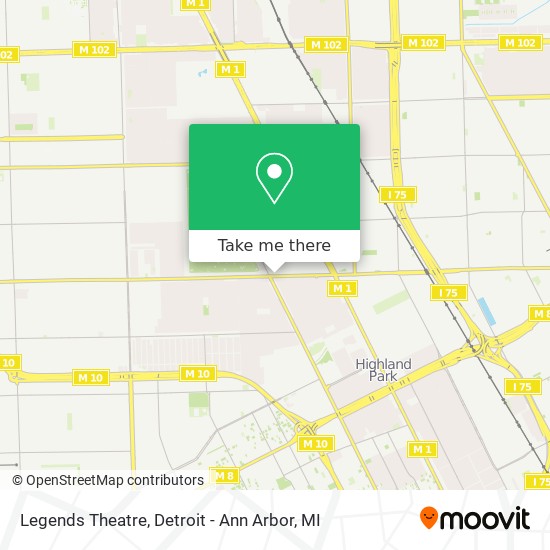 Legends Theatre map