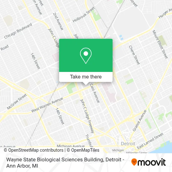 Wayne State Biological Sciences Building map