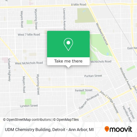 Mapa de UDM Chemistry Building