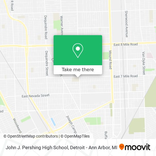 Mapa de John J. Pershing High School