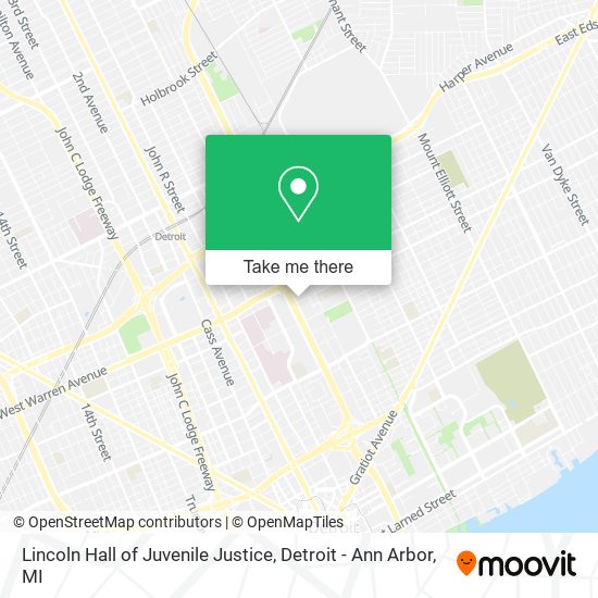 Mapa de Lincoln Hall of Juvenile Justice