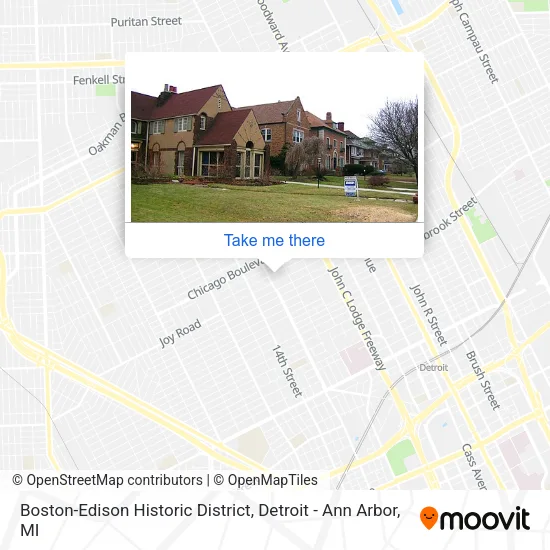 Mapa de Boston-Edison Historic District