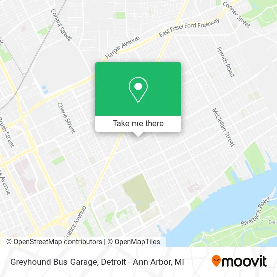 Greyhound Bus Garage map