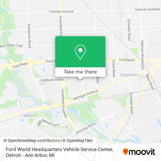 Ford World Headquarters Vehicle Service Center map