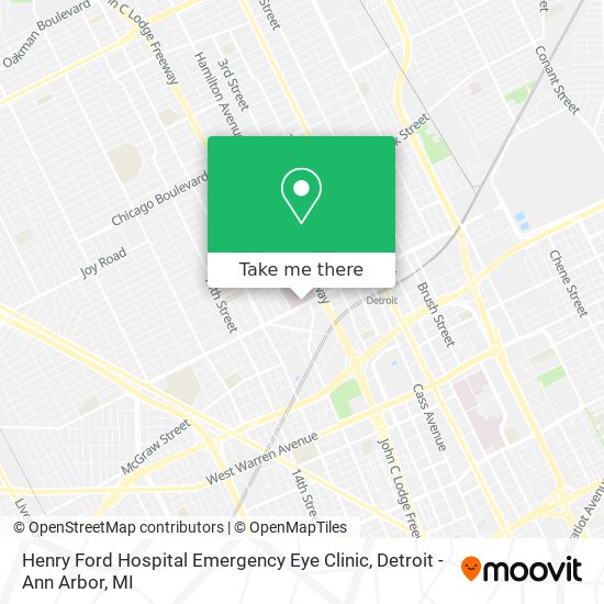 Mapa de Henry Ford Hospital Emergency Eye Clinic