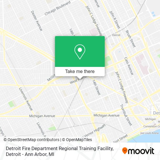 Mapa de Detroit Fire Department Regional Training Facility