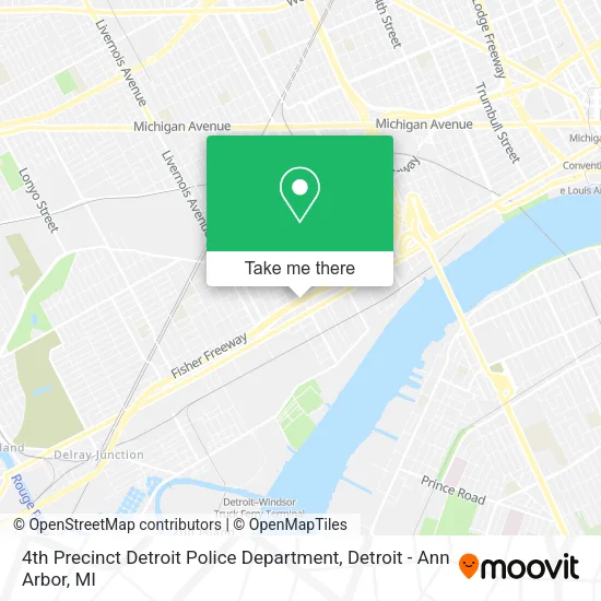 Mapa de 4th Precinct Detroit Police Department